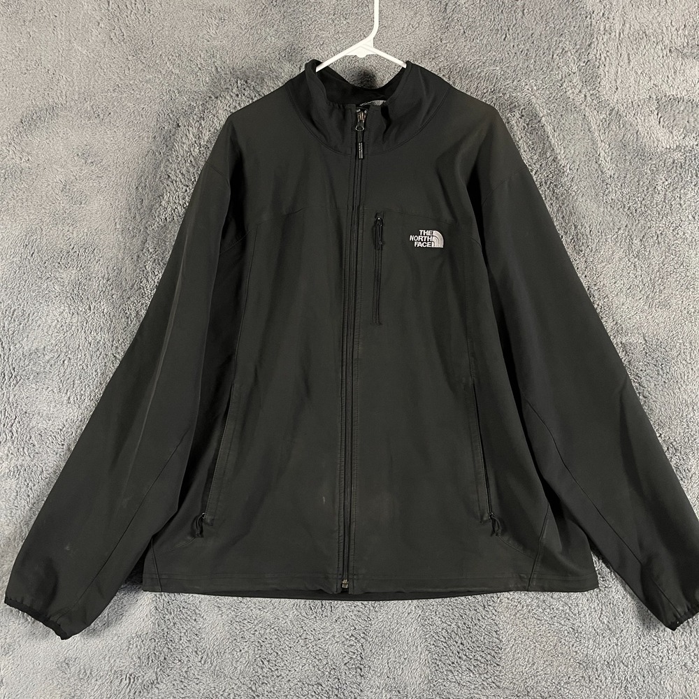 The North Face Apex Bionic Jacket Mens XXL Black Softshell Wind Resistant Zip Up
